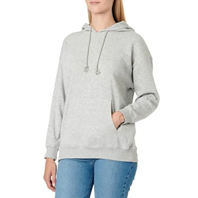 Abbildung von Pieces Pcchilli LS Oversized NOOS BC Kapuzenpullover, Damen, Größe: Small, Light grey melange