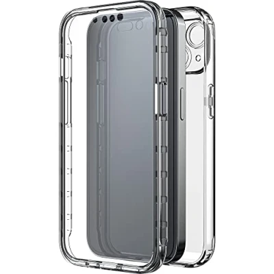 Abbildung von Black Rock Hülle 360 Grad Clear Case Passend für Apple iPhone 14 I Handyhülle, Kratzschutz, TPU (Transparent)
