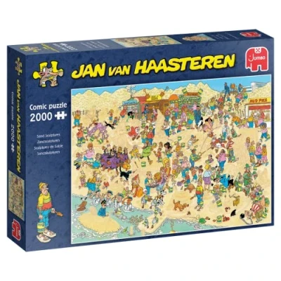 Abbildung von Jumbo Spiele Puzzle 20072 Jan van Haasteren Sandskulpturen, 2000 Teile Puzzle, Puzzleteile, Made in Europe