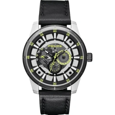 Abbildung von Police Unisex Erwachsene Analog Quarz Uhr mit Leder Armband PL15410JSTB.04