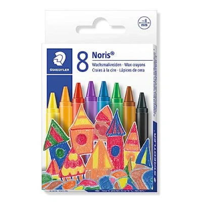Abbildung von STAEDTLER 220 NC8 Wachsmalkreide Noris Club, 8 Stück im Etui