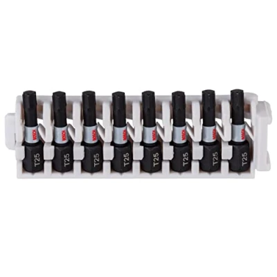 Abbildung von Bosch Professional 8tlg. Schrauber Bit Set Torx (Impact Control, T25 Bits, Länge 25mm, Pick and Click, Zubehör Schlagschrauber Bohrschrauber)