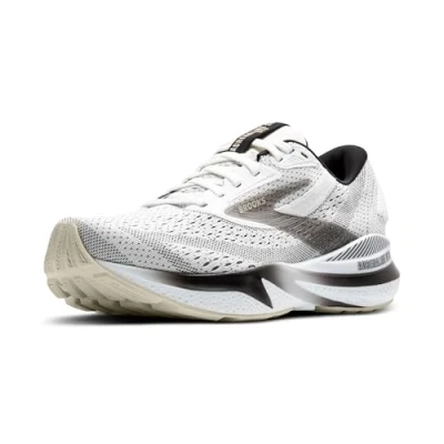 Abbildung von Brooks Adrenaline GTS 24 Stützender Laufschuh für Herren, Weiß/Schwarz/Pelikan, 44 EU