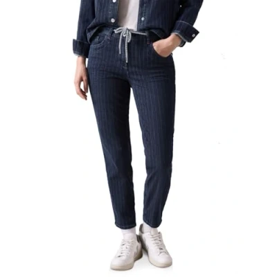 Abbildung von Cecil Streifenlook Jeans Slim Fit, Damen, Größe: 27x28, Blau