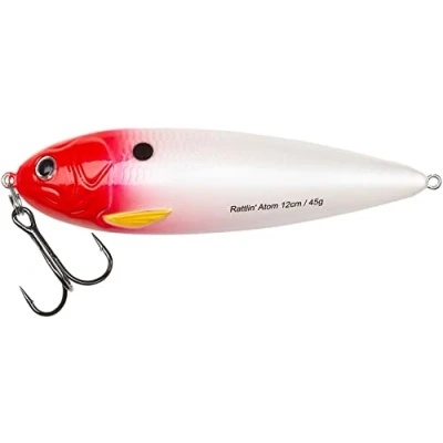 Abbildung von Abu Garcia Rattlin&#039; Atom Hard Bait Angelköder extra laute Rassel und scharfer Drillingshaken