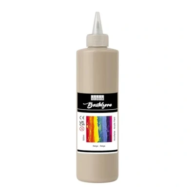 Abbildung von SÜDOR ACRYLFARBE 500 ml Hochpigmentierte Acrylfarben. Geeignet für Acryl Pouring. Künstler Malfarben zum Bemalen auf Holz, Leinwand, Stein, Papier, Stoff, Metall. Wasserfest. Vegan. (Beige)