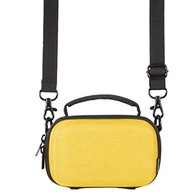 Abbildung von Hama Kameratasche Hardcase Ambato 80R Kamera Tasche Gelb, Schutz Hülle Cover Foto Etui Camera Bag Gürtelschlaufe Digital