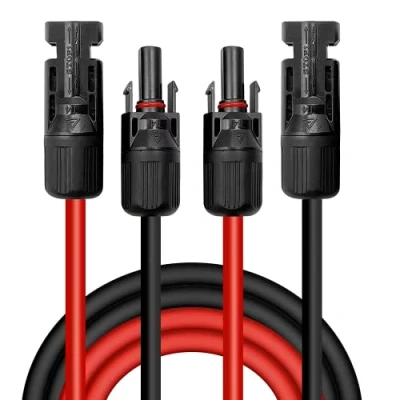 Abbildung von Solarkabel 4mm²/6mm², Verlängerung 1/2/3/5/10M, Verlängerungskabel(Rot/Schwarz) (4mm²2M)