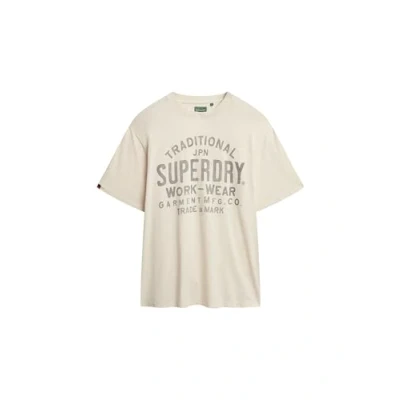 Abbildung von Superdry Machined Goods Workwear Tshirt print, Herren, Größe: XXL, Oat cream marl