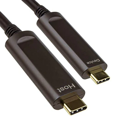 Abbildung von Lange USB 3.1 Stecker C Active Optisches Kabel AOC 5V 900mA 10Gbps Daten Transfer 15 m [15 Meter/15m]