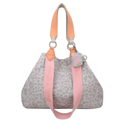 Abbildung von Fritzi aus Preußen Shopper IZZY Medium Leo Limited Barbie Shopping Bag, Damen, Größe: One Size, soft grey