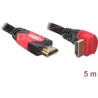 Abbildung von Delock Kabel High Speed HDMI mit Ethernet A Stecker &gt; gewinkelt 4K 5 m, rot