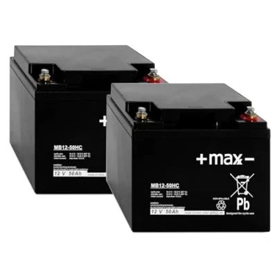 Abbildung von Akku kompatibel Elektromobil E Scooter Dietz Agin 24V 2x 12V 50Ah AGM Blei Accu