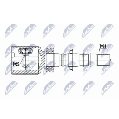 Abbildung von NTY NPW TY 036 Gelenksatz getriebeseitig, Vorderachse rechts TOYOTA: RAV4 III SUV
