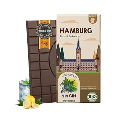 Abbildung von HAMBURG Südfrucht &amp; Minze Schokolade/Bio + Fair Trade Kakao/Edelmond á la Gin 1 Tafel 75g