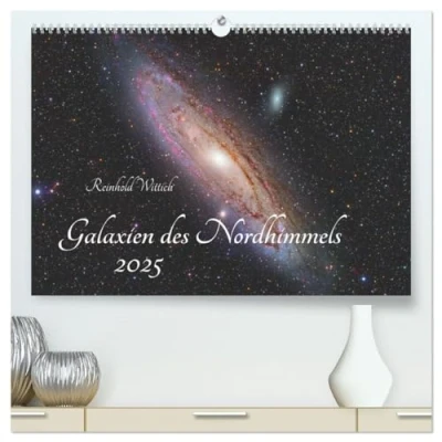 Abbildung von Galaxien des Nordhimmels (hochwertiger Premium Wandkalender 2025 DIN A2 quer), Kunstdruck in Hochglanz