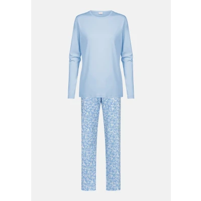 Abbildung von mey Flower Meadow Pyjama, Damen, Größe: 38, Blue silk