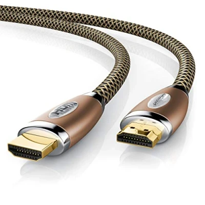 Abbildung von CSL 3m Premium HDMI Kabel 2.1 UHD II 8K High Speed with Ethernet 2.0 1.4a Ultra HD 4320p 3 Fach geschirmt 3D ARC CEC Kupfer Design