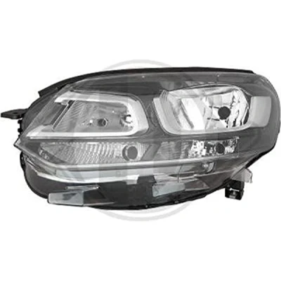 Abbildung von DIEDERICHS 4098081 Scheinwerfer links H7/H1, W5W, W21W, PY21W Halogen für Rechtsverkehr mit Stellmotor LWR