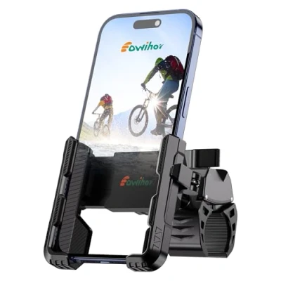 Abbildung von Eowihor Handyhalterung Fahrrad, Handyhalter Motorrad【1S Schnelle Demontage】 Universal 360 Fahrrad Halter für 4.5 7.0 Zoll Smartphone.