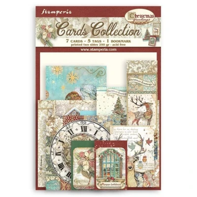 Abbildung von Stamperia SBCARD18 Cards Collection Weihnachtsgrüße, 0, 30,5 x 0,4 cm