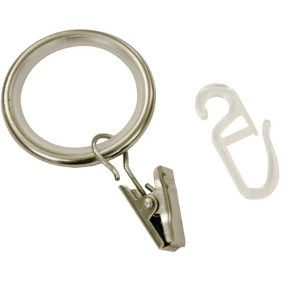 Abbildung von Gardinenring Gardinenringe Ally, GARDINIA, Gardinenstangen, (Set, 10 St), Serie Gardinenstangen Set Ally Ø 19 mm