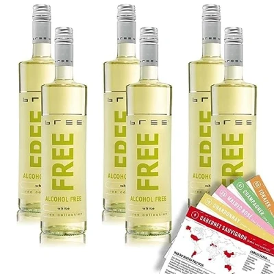 Abbildung von Bree Free Weißwein, alkoholfrei, sortenreines Weinpaket + VINOX Winecards (6x0,75l)