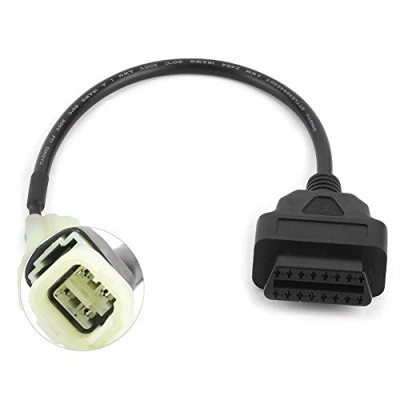 Abbildung von Adapterkabel, OBD2 bis 4 poliges Diagnoseadapterkabel Motorradfehlererkennungsteile Passend für Motorräder oder ähnliches