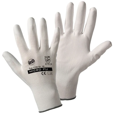 Abbildung von L+D 1150 10 Schutzhandschuh weiß Nylon