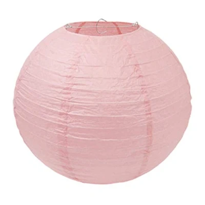 Abbildung von Creativery 1 Papier Lampion 30cm Laterne Hochzeit Party Wohnungsdeko Hängedeko Raumdeko Geburtstag Feier Hellrosa
