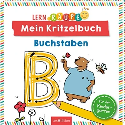 Abbildung von Lernraupe Mein Kritzelbuch Buchstaben: Lustiger Doodlespaß für Kindergartenkinder