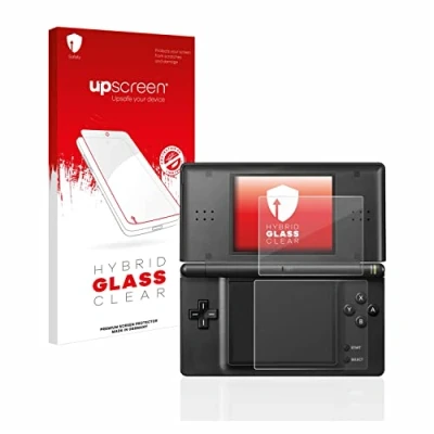 Abbildung von upscreen Schutzglas für Nintendo DS LITE Schutzfolie, Glas Folie [Klar, 9H Panzerschutz, Anti Fingerprint]