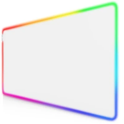 Abbildung von Titanwolf XXXL RGB Gaming Mauspad 1200 x 600 mm Mousepad LED Multi Color 7 Farben plus 4 Effektmodi für Präzision und Geschwindigkeit Gummierte Unterseite abwaschbar weiß