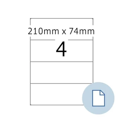 Abbildung von HERMA Etiketten A4 Papier weiß 210x74,25mm 500 Blatt/2000