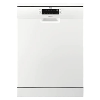 Abbildung von AEG FFB53600ZW Stand Geschirrspüler, freistehend / 60 cm AirDry Energiesparend Spülmaschine mit Besteckkorb, Beladungserkennung, Glas , Intensiv &amp; Kurzprogramm