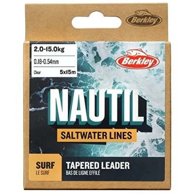 Abbildung von Berkley Nautil Tapered Leader 5x15m .28 .57 Clr Monofile Schnur