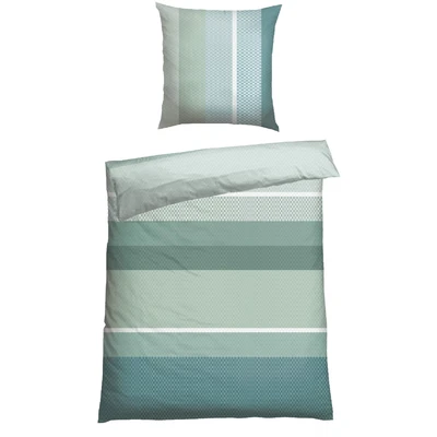 Abbildung von Schiesser Bettwäsche &quot;Endy Stripes aus weicher Baumwolle und Blockstreifen Optik&quot;, (2 tlg.), MADE IN GREEN by OEKO TEX zertifiziert
