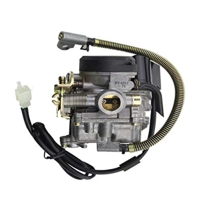 Abbildung von GOOFIT pd18j 18 mm Vergaser Carb mit Pumpe Accelerator Ersatz für GY6 50 cc 139QMB Scooter Mofa