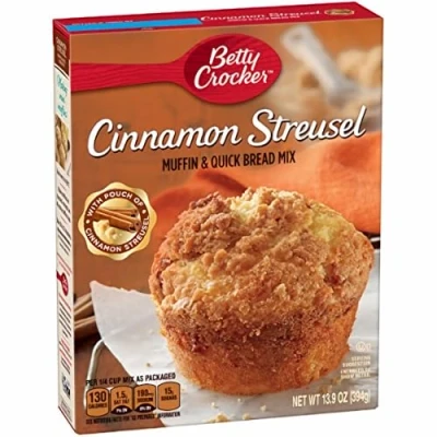 Abbildung von Betty Crocker Premium Muffin &amp; Quick Bread Mix, Cinnamon Streusel, 13.9 Ounce Boxes (Pack of 4)