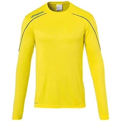 Abbildung von uhlsport Unisex Kinder Stream 22 Langarm Trikot, Limonengelb/Azurblau, 164 EU