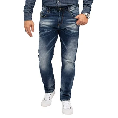 Abbildung von Indumentum Regular fit Jeans Herren Stonewashed Dunkelblau IR 503