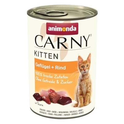 Abbildung von animonda Carny Kitten Katzenfutter, Nassfutter Katzen bis 1 Jahr, 6 x 400 g , Geflügel Cocktail, 400g (6er Pack)