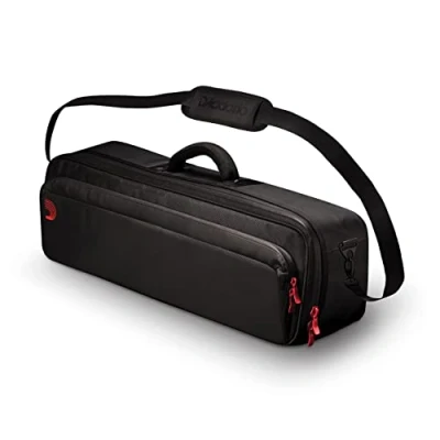Abbildung von D&#039;Addario Gitarren Pedalboard Tasche Backline Transporter Tragetasche für XPND 1 einreihige Pedalboards gepolsterter Tragegurt und Trennwände