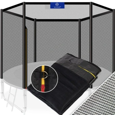 Abbildung von KESSER® Trampolin Ersatznetz Sicherheitsnetz UV beständig Trampolinnetz Trampolinschutz einfache Montage Eingangstür mit Reißverschluss aus hochwertigen Materialien, 366cm (6 Stangen)