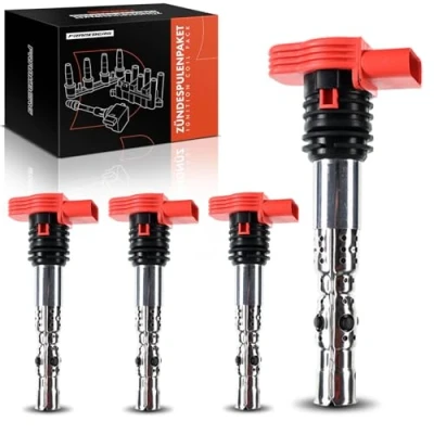 Abbildung von Frankberg 4x Zündspule Zündmodul Kompatibel mit A4 8E2 2.0L 3.0L 2000 2004 8EC 2006 Avant 8E5 2001 Cabriolet A6 A8 Replace# 06C905115E