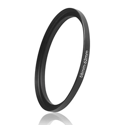 Abbildung von Ares Foto® Step Up Filteradapter Adapter Ring. CNC gefrästes Aluminium. Kompatibel mit Objektiven Aller Hersteller: Canon Sony Nikon Fujifilm Olympus Pentax Leica Tamron Sigma (58mm 62mm)