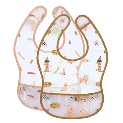 Abbildung von LÄSSIG Baby Lätzchen Set 2 teilig EVA, mit Auffangschutz abwaschbar/Little Mateys spicy orange