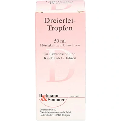 Abbildung von Dreierlei Tropfen 50 ml