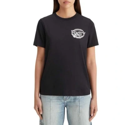 Abbildung von Scotch &amp; Soda Damen Regular Fit with Small Chest Artwork T Shirt, Evening Black 6647, L EU