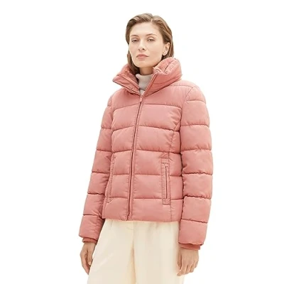 Abbildung von TOM TAILOR Damen 1037564 Steppjacke mit Stehkragen, 32224 fading Rose, M